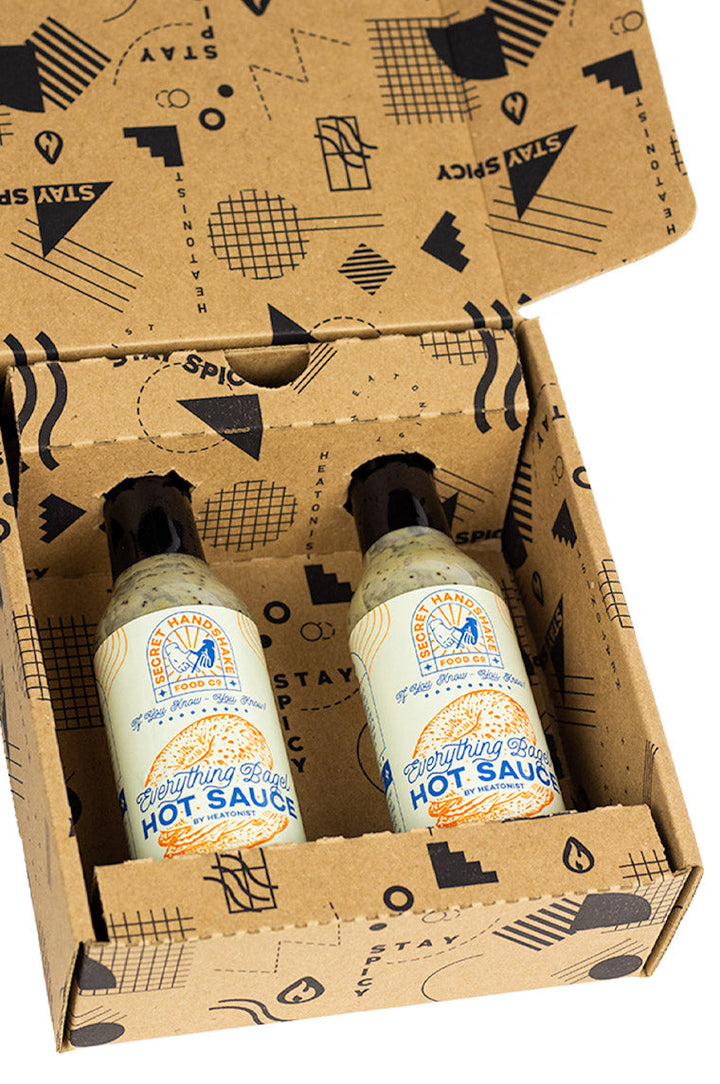 Secret Handshake Food Co Everything Bagel Hot Sauce 2-Pack W4