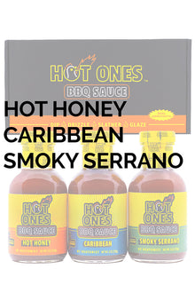 Hot Ones BBQ Trio Pack (Hot Honey / Caribbean / Smoked Serrano) G4