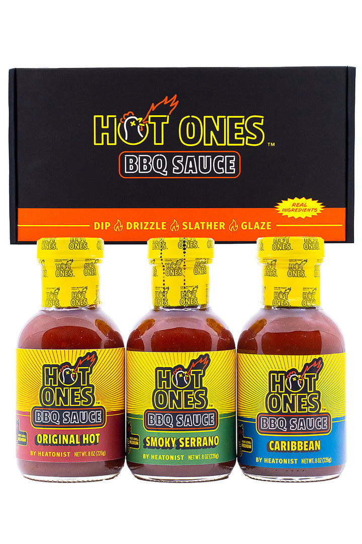 Hot Ones BBQ Trio Pack (Original / Smoked Serrano / Caribbean) U5
